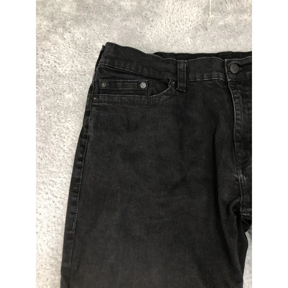True Religion Jeans Men 44x32 Black Geno Relaxed Slim Denim
